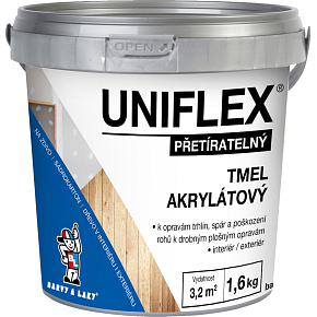 Uniflex akrylátový tmel na sádrokarton, zdivo a dřevo, 1,6 kg Uniflex akrylátový tmel na sádrokarton, zdivo a dřevo, 1,6 kg