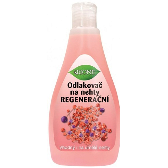 Bione Cosmetics Regenerační odlakovač na nehty s keratinem vhodný i na umělé nehty 200 ml