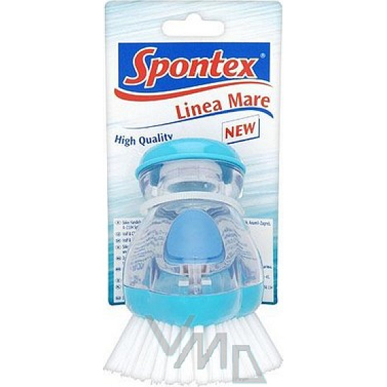 Spontex Linea Mare kartáček na nádobí se zásobníkem 1 kus