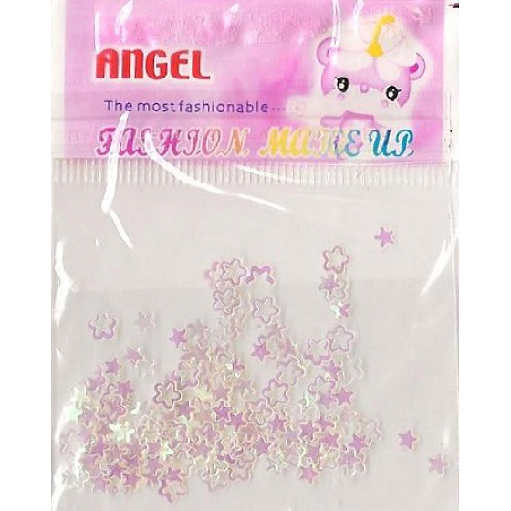 Angel Ozdoby na nehty kytičky a hvězdičky růžové 1 balení