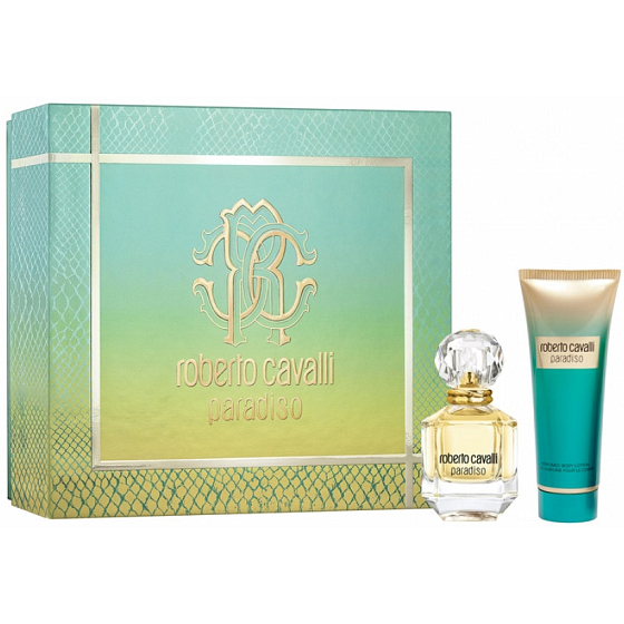 Roberto Cavalli Paradiso parfémovaná voda pro ženy 50 ml + tělové mléko 75 ml, dárková sada