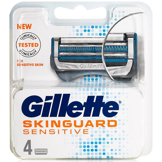 Gillette SkinGuard Sensitive náhradní hlavice pro muže 4 kusy