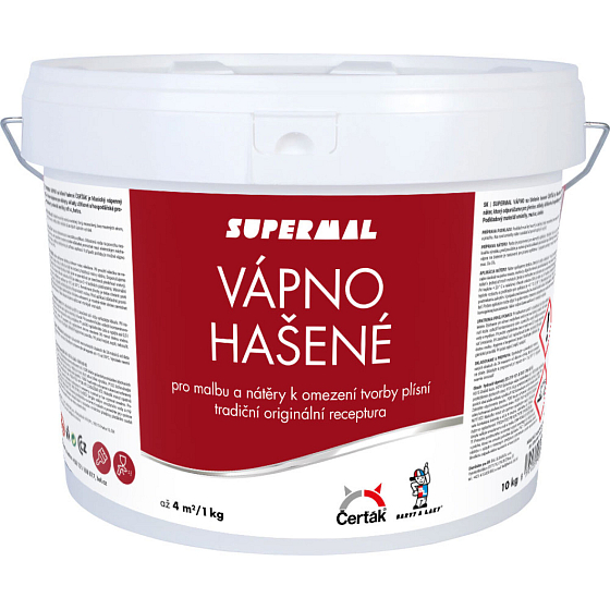 Vápno na bílení, hašená vápenná barva, Čerťák, 10 kg