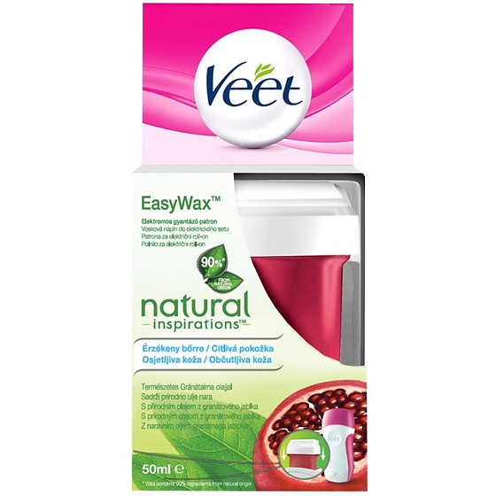 Veet Easy Wax Natural Inspirations vosková náplň do elektrického setu pro citlivou pokožku 50 ml