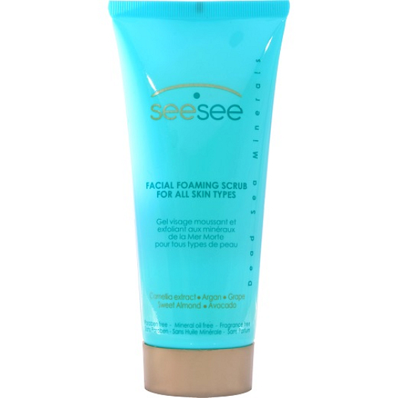 SeeSee Dea Sea Minerals Facial Foaming Scrub s minerály z Mrtvého moře pleťový pěnový peeling pro všechny typy pleti 200 ml