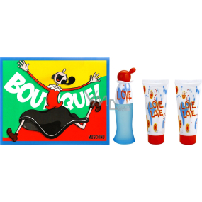 Moschino I Love Love toaletní voda pro ženy 50 ml + tělové mléko 100 ml + sprchový gel 100 ml, dárková sada