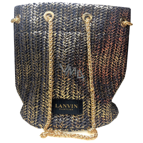 Lanvin Parfums dámská kabelka zlatá se zlatým řetízkem 16 x 19,5 cm