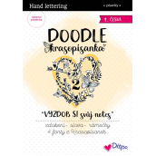 Ditipo Krasopísanka Doodle - Vyzdob si svůj notes 2 předtištěná česká slova k procvičení 36 stran 7264001