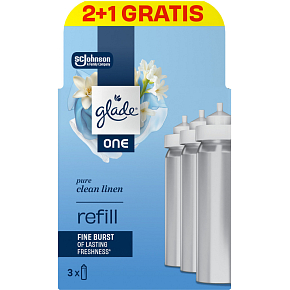 Glade ONE náhradní náplně do osvěžovače vzduchu Pure Clean Linen 3×10 ml, 30 ml