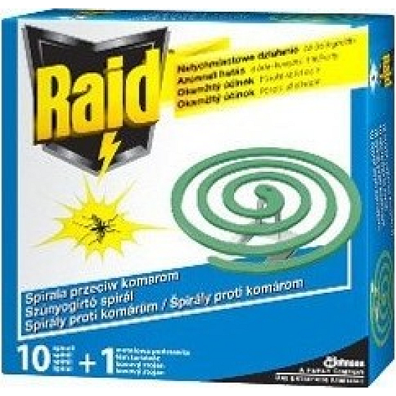 Raid Spirály proti komárům 10 kusů