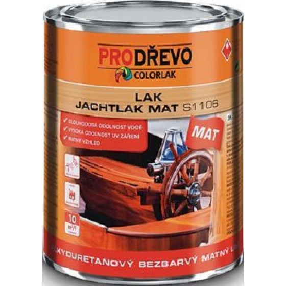 Colorlak Jachtlak Mat S1106 alkyduretanový bezbarvý matný lak 0,6 l