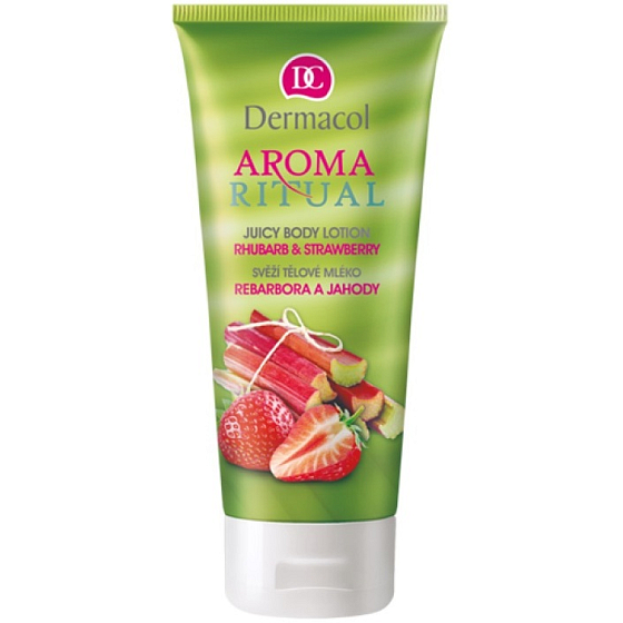 Dermacol Aroma Ritual Rebarbora a Jahody Svěží tělové mléko 200 ml