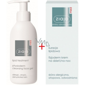 Ziaja Med Lipidová kúra denní i noční krém 50 ml + Ziaja Med Lipidová kúra mycí gel na obličej 200 ml, duopack