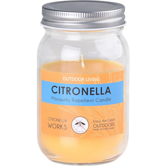New Garden Citronella Repelentní vonná svíčka proti komárům, ve skle, plechové víčko 80 x 130 mm