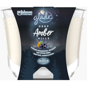 Glade Maxi Deep Amber Hills s vůní černého rybízu, kadidla a jantaru vonná svíčka ve skle, doba hoření až 52 hodin 224 g