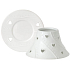 Yankee Candle White Hearts stínítko malé 8 x 9 cm + talíř malý 9 x 9 cm na svíčku malou Classic