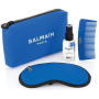 Balmain Paris Cosmetic Bag Blue bezoplachový kondicionér 50 ml + maska na spaní + kapesní hřebínek + neoprénová taštička, kosmetická sada