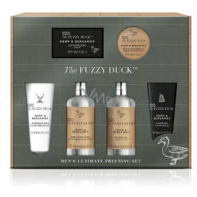 Baylis & Harding Konopí a bergamot sprchový gel 300 ml + mycí gel a šampon na vlasy 300 ml + toaletní mýdlo 150 g + balzám po holení 130 ml + pleťový mycí gel 130 ml + sůl do koupele 100 g, kosmetická sada pro muže