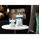 WoodWick Trilogy Icy Woodland - Ledový les vonná svíčka s dřevěným knotem a víčkem sklo střední 275 g
