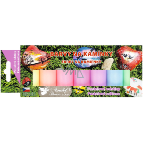 Kreativ Colour Barvy na kamínky akrylové pastelové matné 7 barev x 15 g