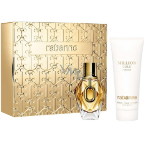 Paco Rabanne 1 Milion Gold Her parfémovaná voda 50 ml + tělové mléko 100 ml, dárková sada pro ženy