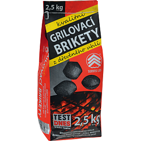 Dřevěné uhlí Servis Les grilovací brikety 2,5 kg Dřevěné uhlí Servis Les grilovací brikety 2,5 kg