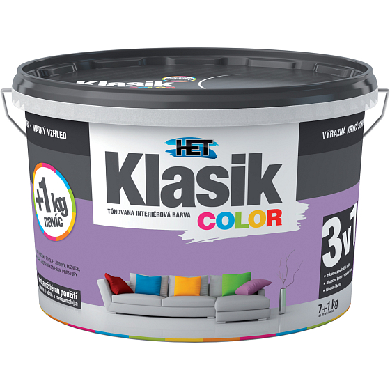 Het Klasik Color malířská barva, 0347 fialová, 7+1 kg