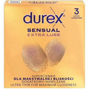 Durex Sensual Extra Lube kondomy, 3 ks