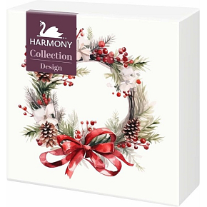 Harmony Collection Design ubrousky věnec s mašlí 33 × 33 cm 20 ks Harmony Collection Design ubrousky věnec s mašlí 33 × 33 cm 20 ks