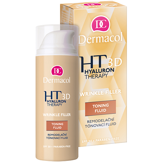 Dermacol Hyaluron Therapy 3D Wrinkle Filler remodelační tónovací fluid OF 30 50 ml