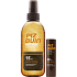 Piz Buin Wet Skin SPF15 transparentní sprej na opalování 150 ml + SPF30 balzám na rty 4,9 g, duopack