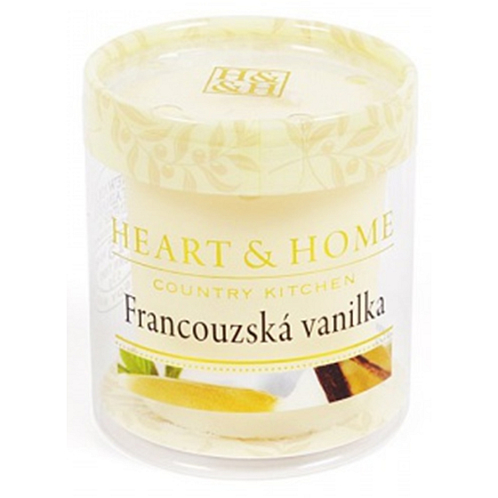 Heart & Home Francouzská vanilka Sojová vonná svíčka bez obalu hoří až 15 hodin 53 g