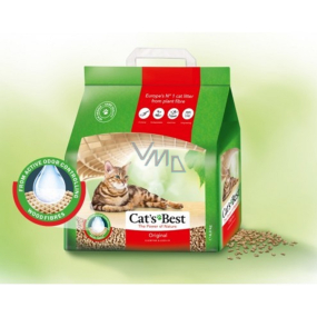 Cat Best Original Stelivo hrudkující ekologický kočkolit s minimální spotřebou. 4,3 kg