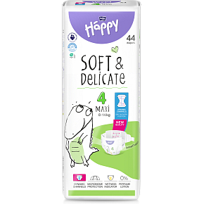 Bella Happy Maxi 4 dětské pleny jednorázové 8-14 kg, 44 ks