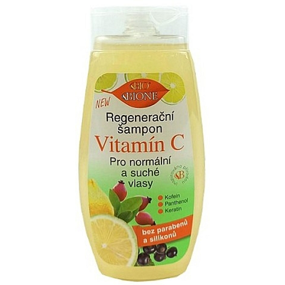 Bione Cosmetics Vitamin C regenerační šampon pro normální a suché vlasy 260 ml