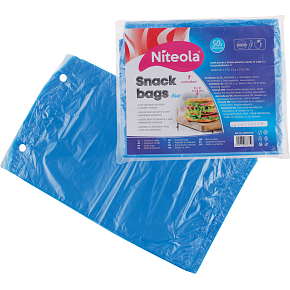 Niteola svačinové sáčky, HDPE, 20 × 30 cm, síla 12 µ, modré, 50 ks