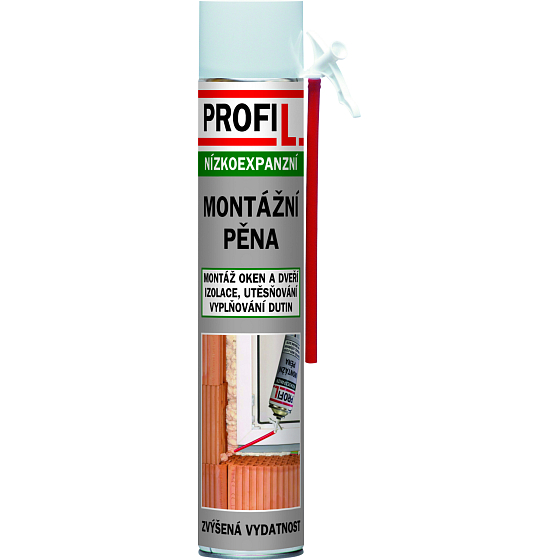 Profil montážní pěna, nízkoexpanzní, trubičková, 750 ml