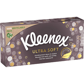 Kleenex Ultra Soft 3vrstvé papírové kapesníčky v krabičce, 64 ks