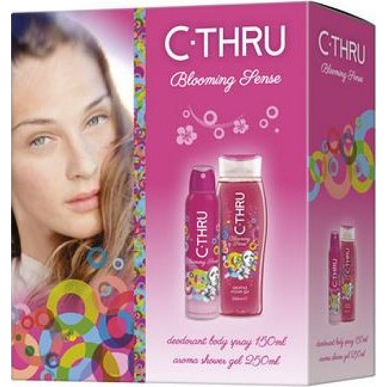 C-Thru Blooming Sense deodorant sprej 150 ml + sprchový gel 250 ml, pro ženy kosmetická sada