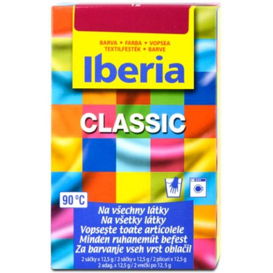 Iberia Classic Barva na textil vínově červená 2 x 12,5 g