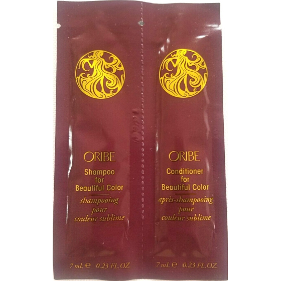 Oribe For Beautiful Color vysoce jemný šampon a kondicionér pro oslnivou barvu vlasů 2 x 7 ml, duopack