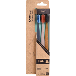 SOFTdent Eco zubní kartáček, měkký, 3 ks SOFTdent Eco zubní kartáček, měkký, 3 ks