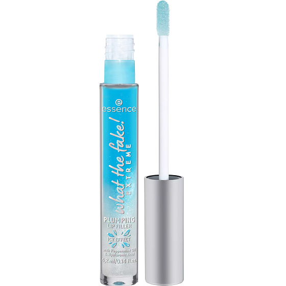 Essence What The Fake! lesk na rty pro plnější a extra lesklé rty 02 Ice Ice Baby! 4,2 ml
