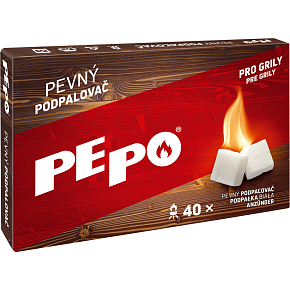 PE-PO pevný podpalovač, 40 podpalů, krabička