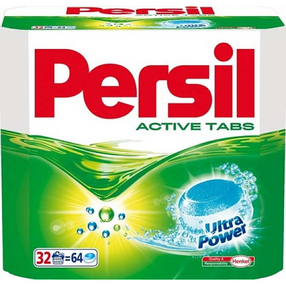 Persil Active Powder Tabs univerzální prací prostředek na bílé prádlo 64 kusů