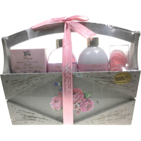 Raphael Rosalee Cosmetics Růže sprchový gel 200 ml + tělové mléko 200 ml + sůl do koupele 150 g + toaletní mýdlo 2x4 g, kosmetická sada