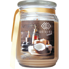 Bohemia Gifts Luxury Coconut dárková vonná svíčka ve skle doba hoření 105 -120 hodin 510 g