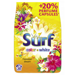 Surf Color & White Hawaiian Dream prášek na praní barevného i bílého prádla 20 dávek 1,4 kg