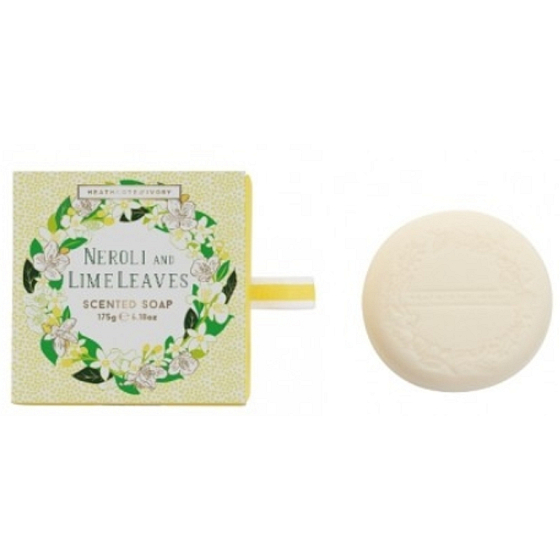 Heathcote & Ivory Neroli & Lime Leaves hydratační toaletní mýdlo v dárkovém balení 175 g