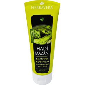 Herbavera Hadí mazání s konopím a kaštanem, 200 ml